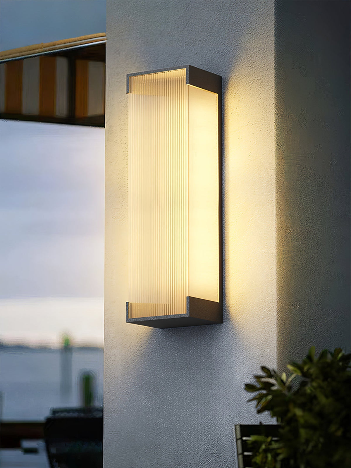 Drelmont Black LED Outdoor Wall Light