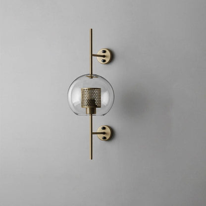 Chiswick Glass Wall Light Dia 20cm x H 55cm*2 / Copper plating / Clear Wall lamp