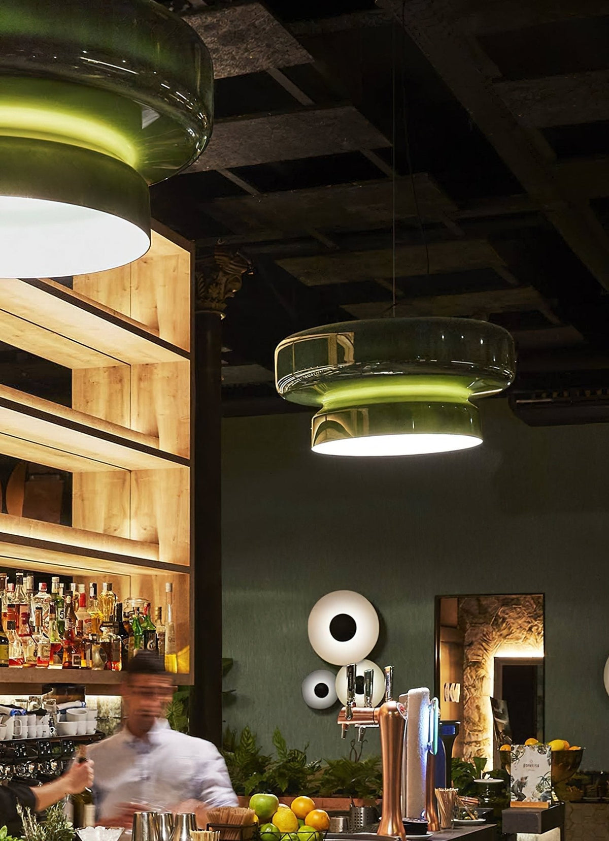Dualshell Brass Multi-Color LED Pendant