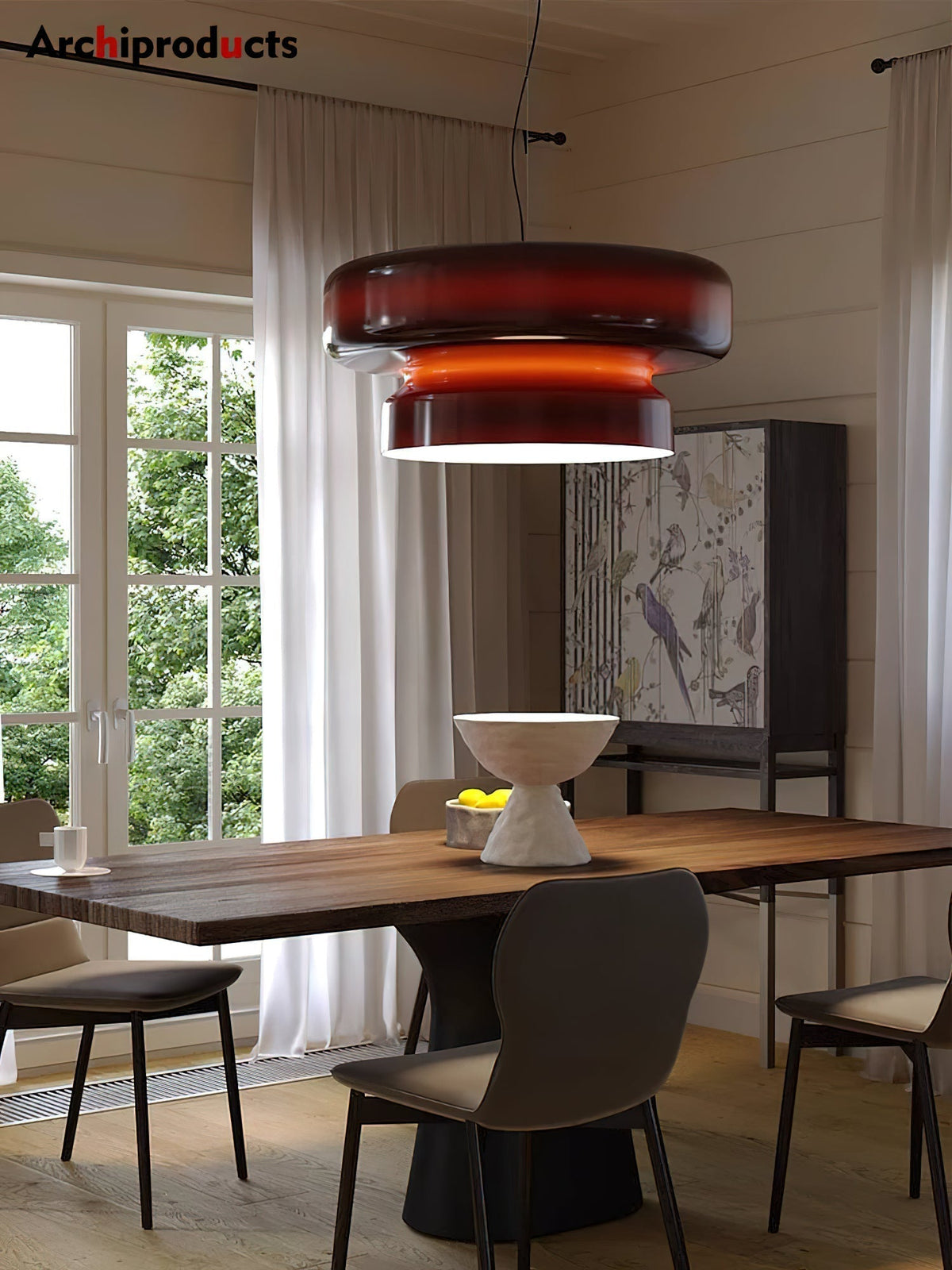Dualshell Brass Multi-Color LED Pendant