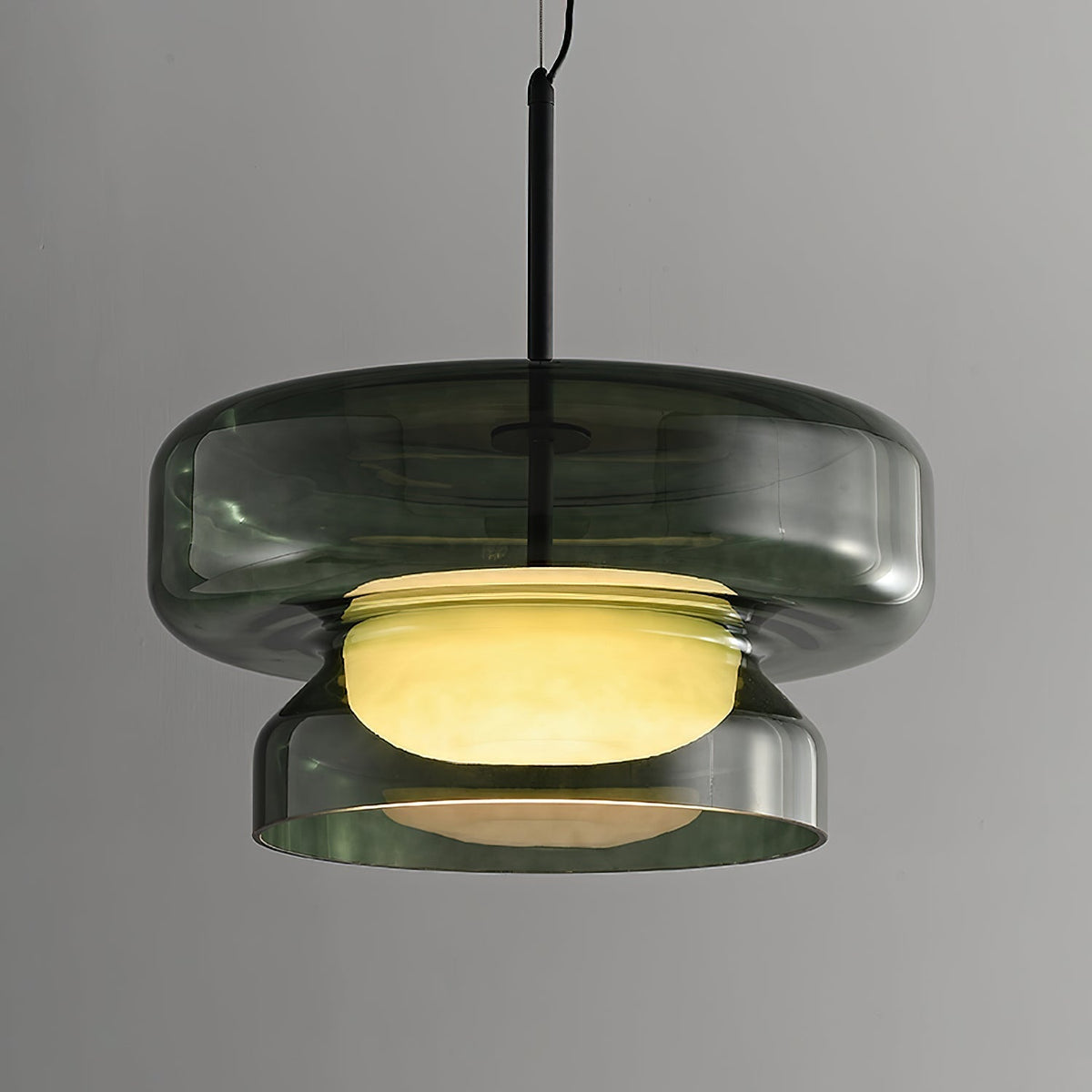 Dualshell Brass Multi-Color LED Pendant