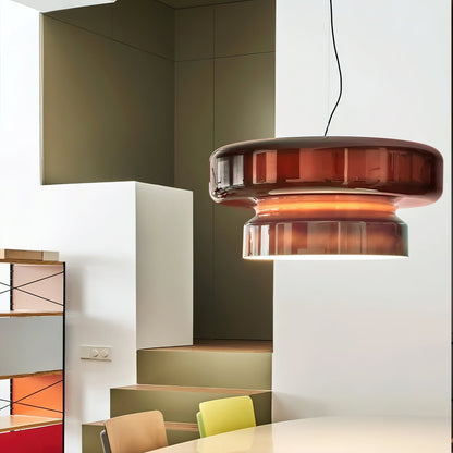 Dualshell Brass Multi-Color LED Pendant