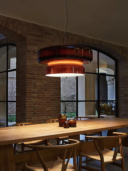Dualshell Brass Multi-Color LED Pendant
