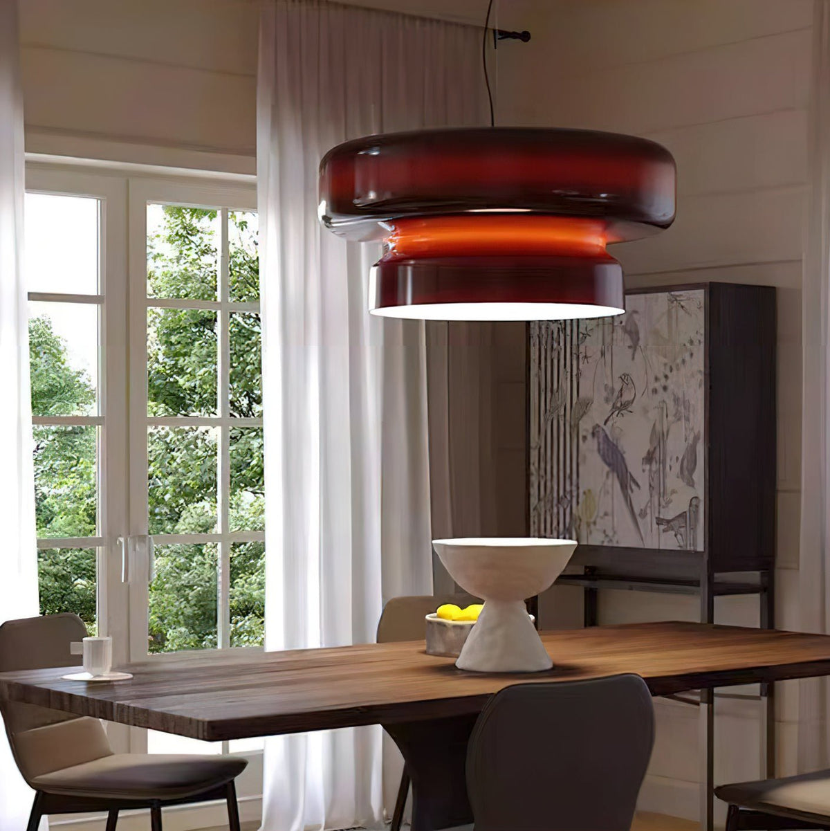 Dualshell Brass Multi-Color LED Pendant