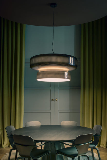 Dualshell Brass Multi-Color LED Pendant