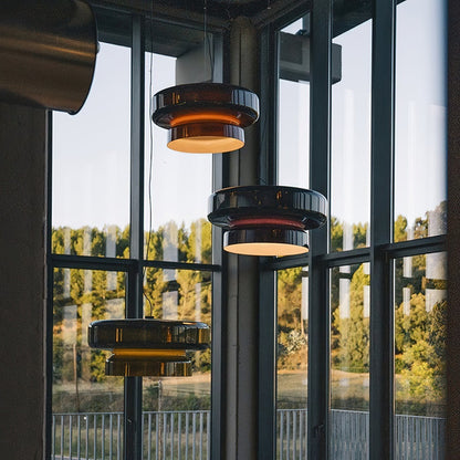 Dualshell Brass Multi-Color LED Pendant