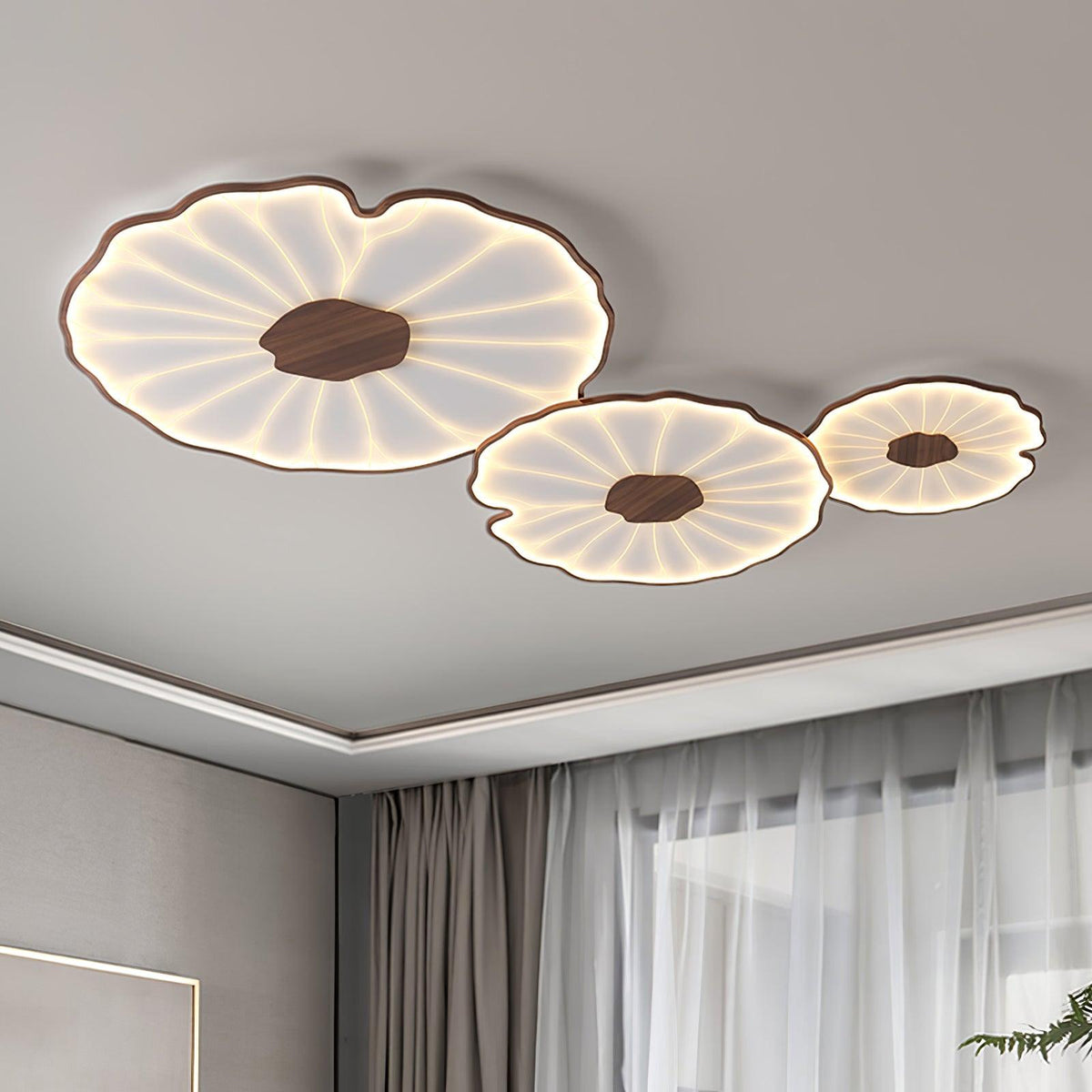 Elarin Wood Grain LED Flush Mount