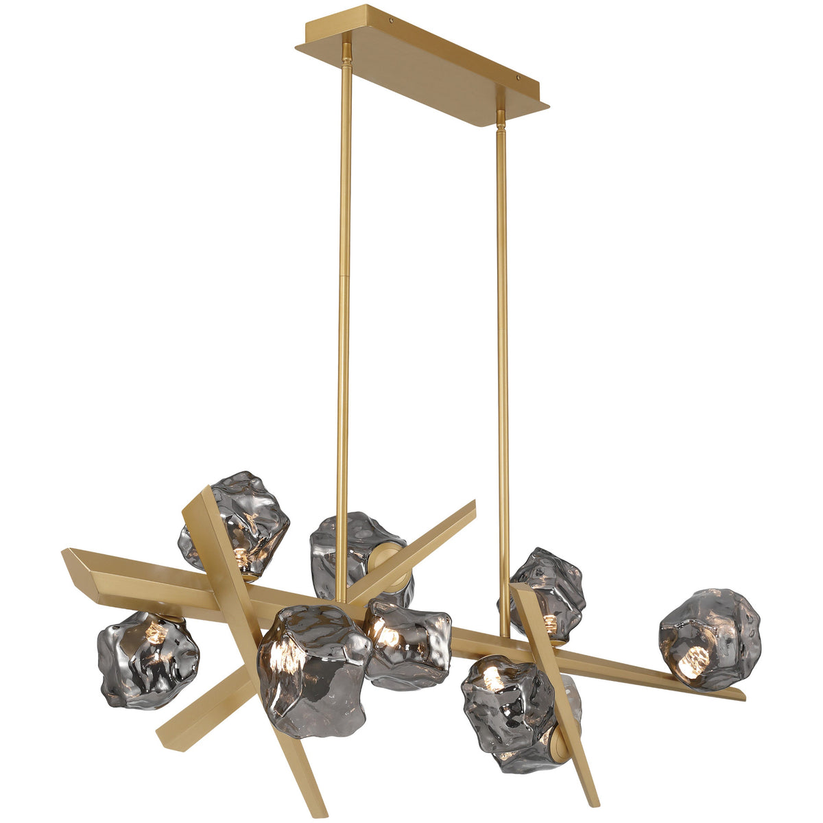 Emberglass Graphite Linear Chandelier