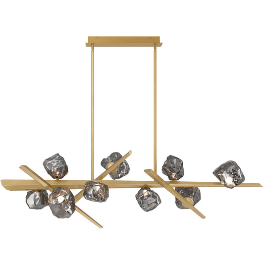 Emberglass Graphite Linear Chandelier