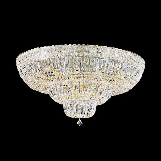 Empire Angular Gold Clear Crystal Flush Mount