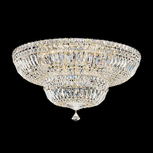 Empire Cut Clear Optic Crystal Flush Mount