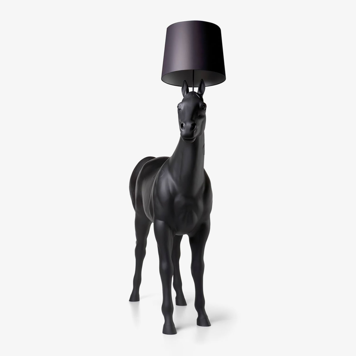 Equestrian Black Sculptural Floor Lamp