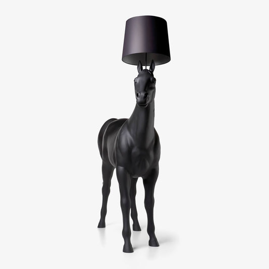 Equestrian Black Sculptural Floor Lamp