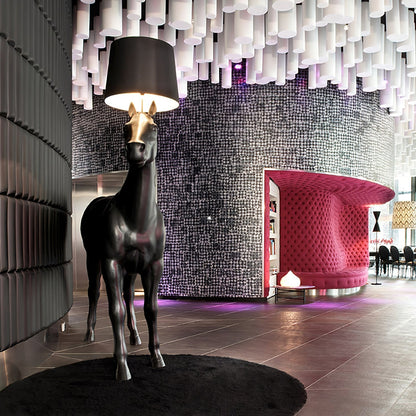 Equestrian Black Sculptural Floor Lamp
