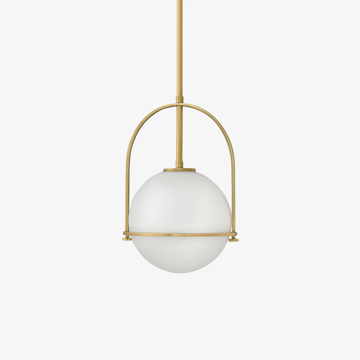 Etched Globe Brass Black Pendant