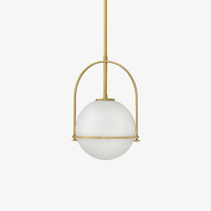 Etched Globe Brass Black Pendant