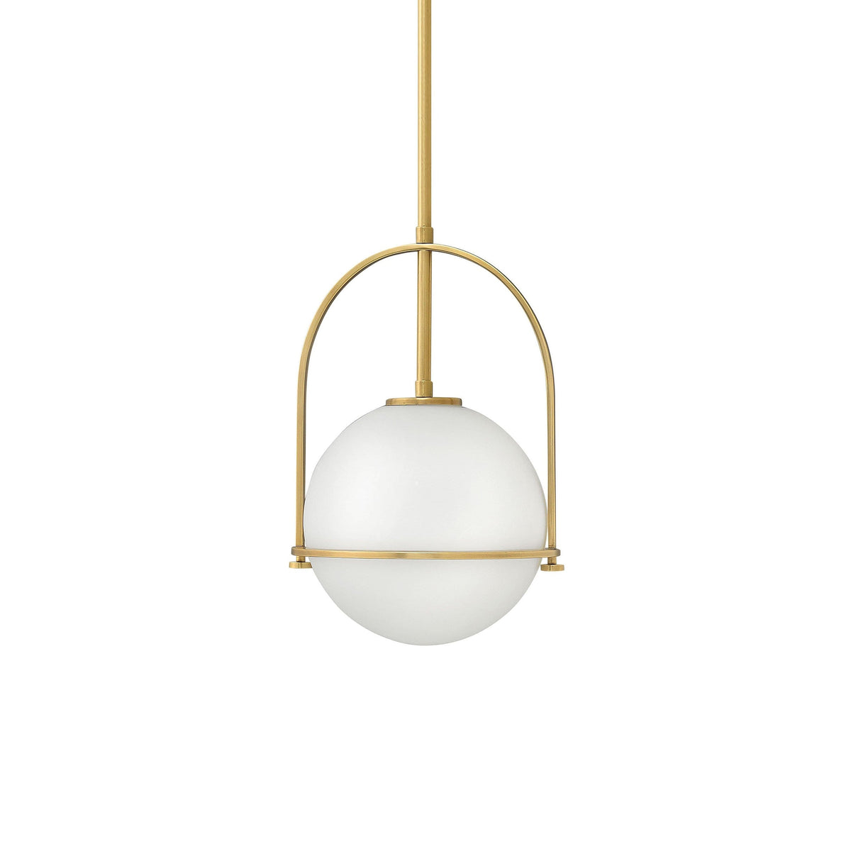 Etched Globe Brass Black Pendant