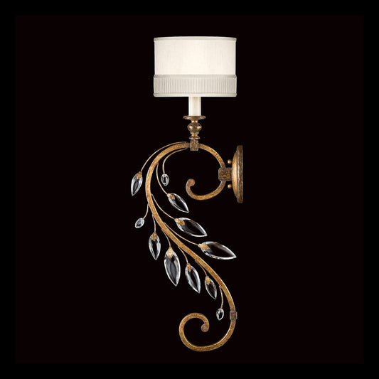 Faceted Botanical Crystal Wall Sconce