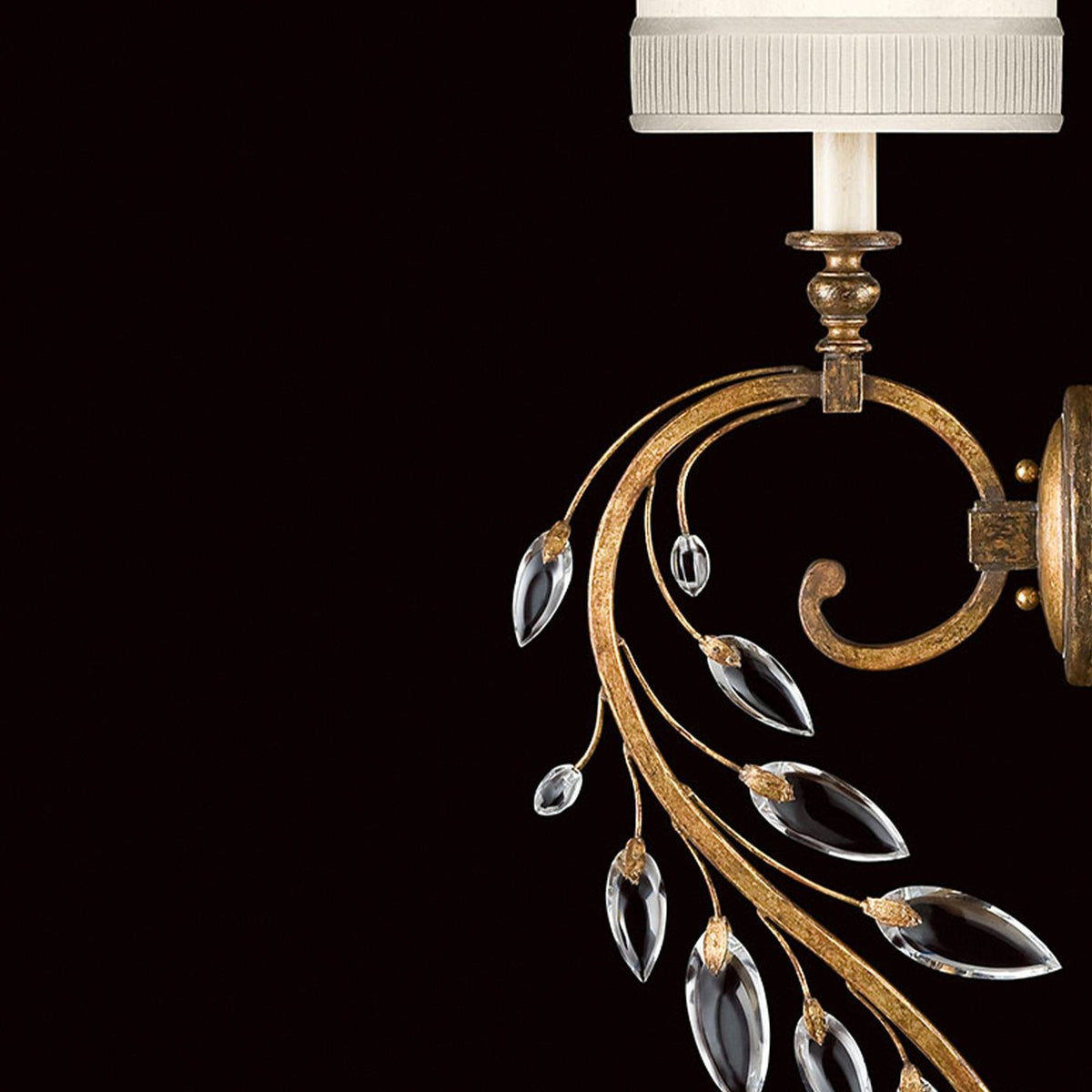 Faceted Botanical Crystal Wall Sconce