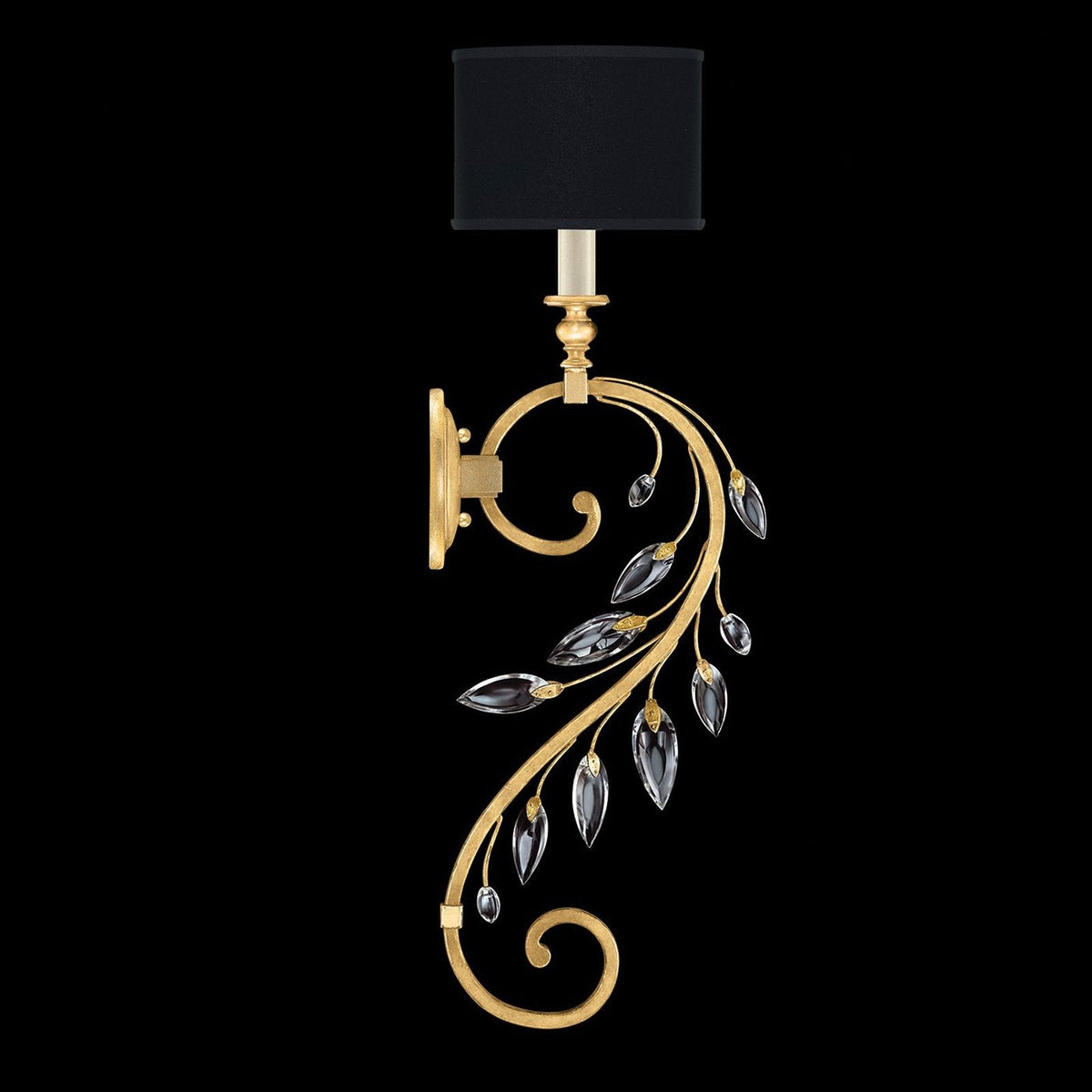 Faceted Botanical Crystal Wall Sconce