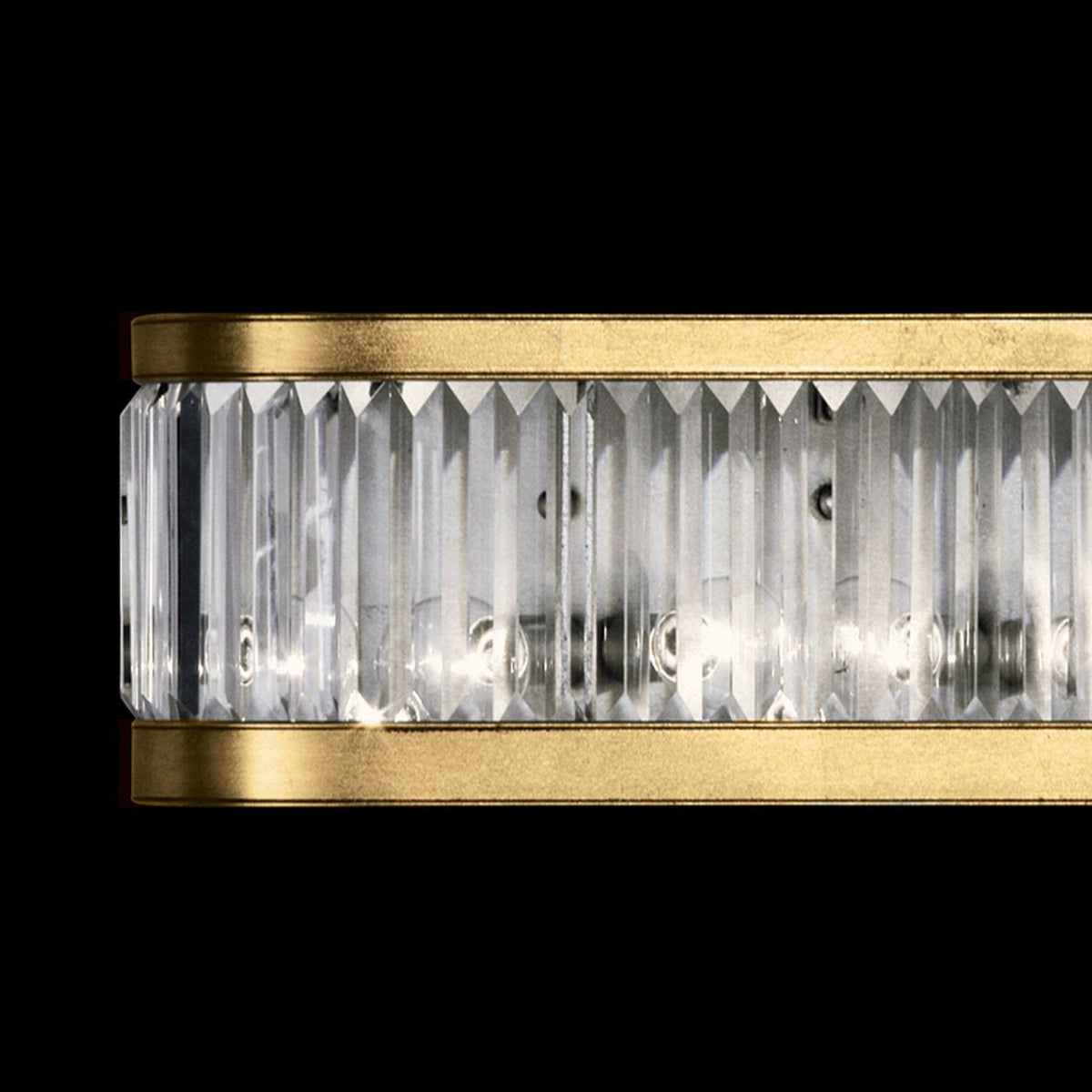 Faceted Panel Gold Silver Crystal Wall Sconce