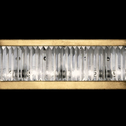 Faceted Panel Gold Silver Crystal Wall Sconce