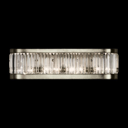 Faceted Panel Gold Silver Crystal Wall Sconce