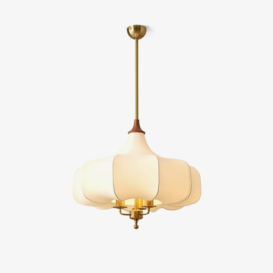 Fanfold Gold Walnut White Pendant