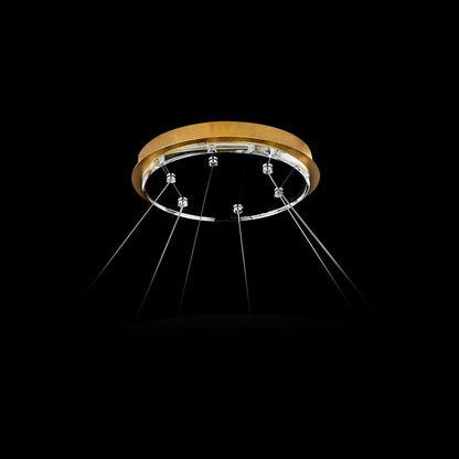 Feathered Gem Waterfall Crystal Semi-Flush Light