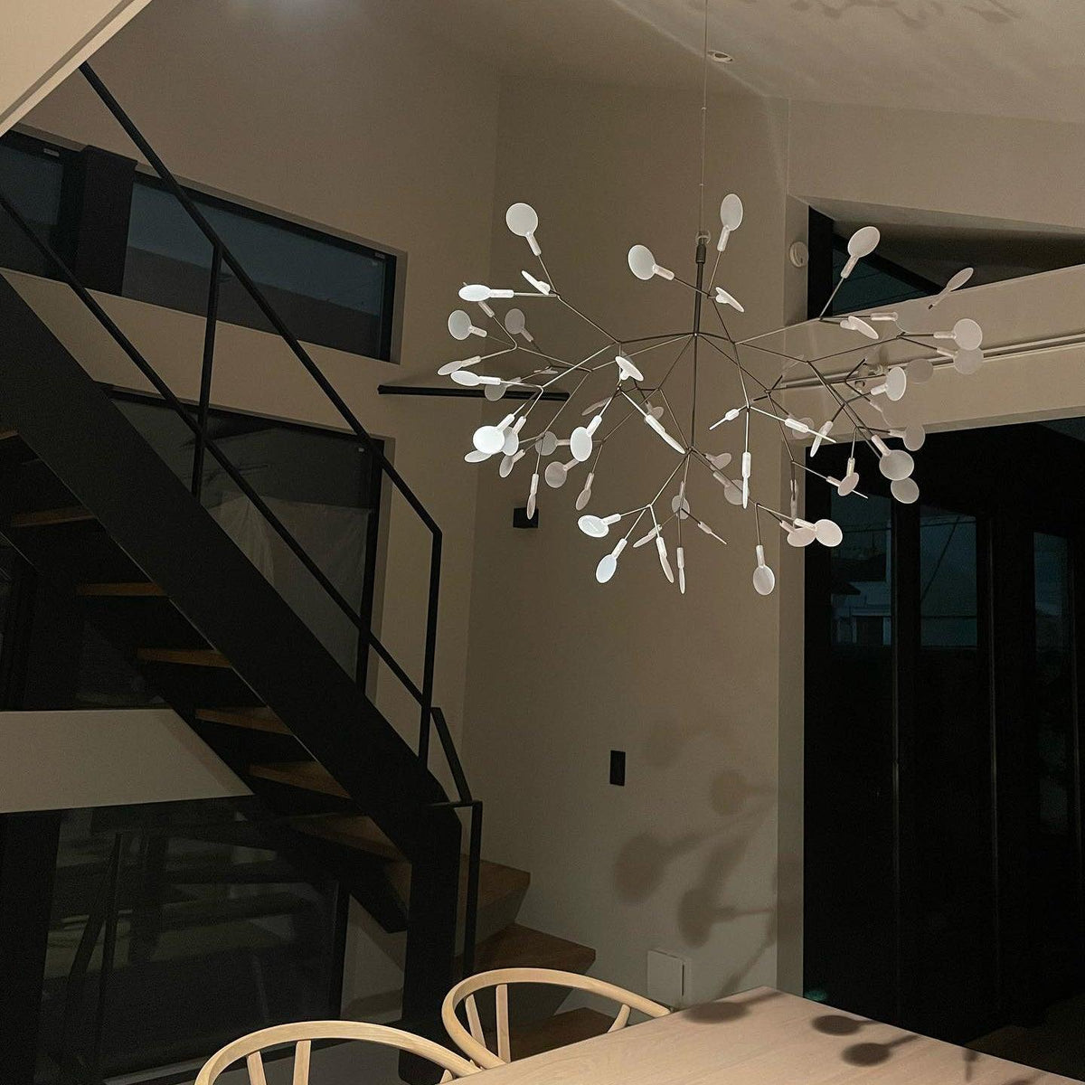 Filament Bloom Black LED Chandelier