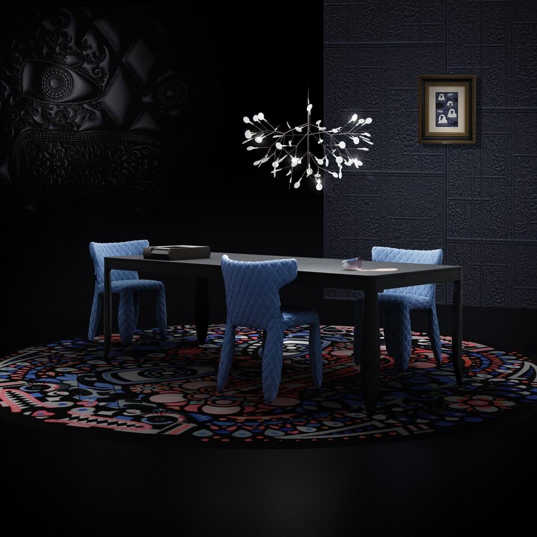 Filament Bloom Black LED Chandelier
