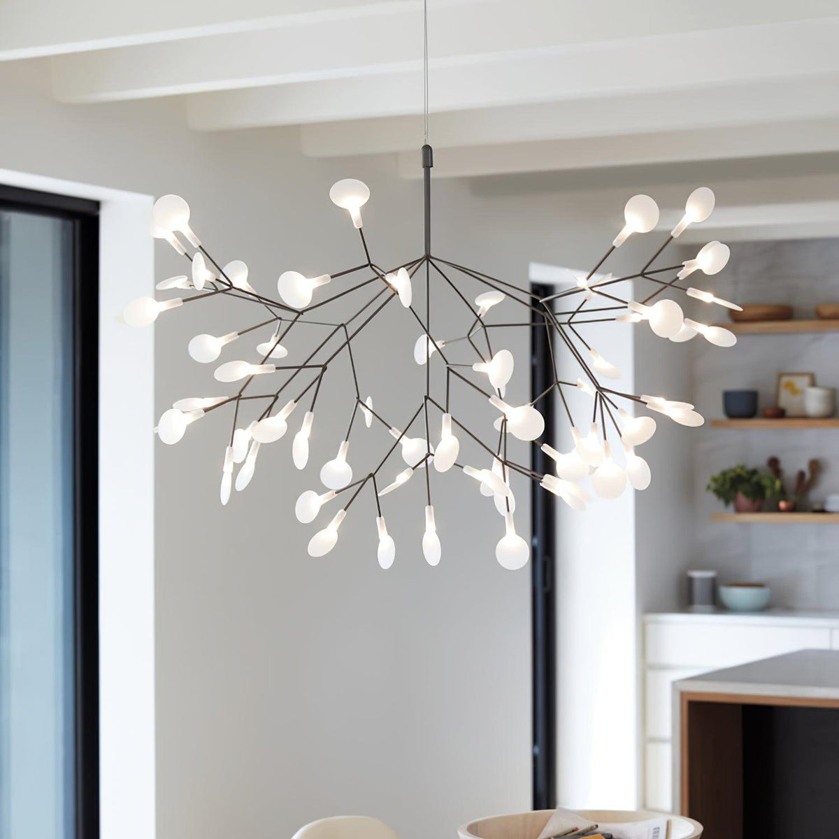 Filament Bloom Black LED Chandelier