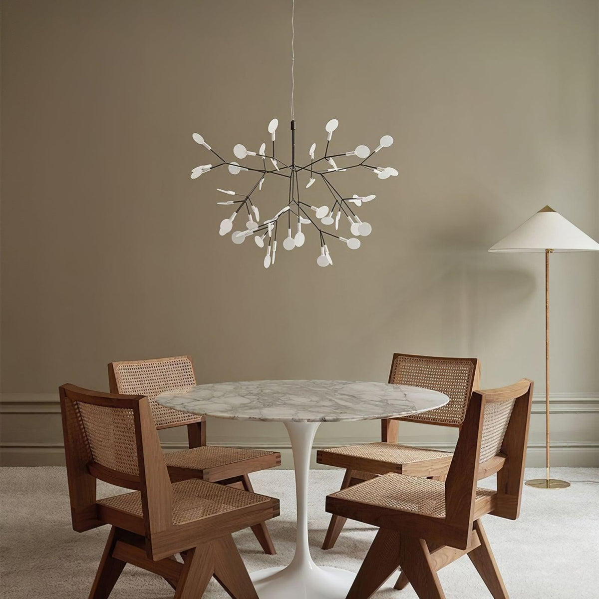 Filament Bloom Black LED Chandelier