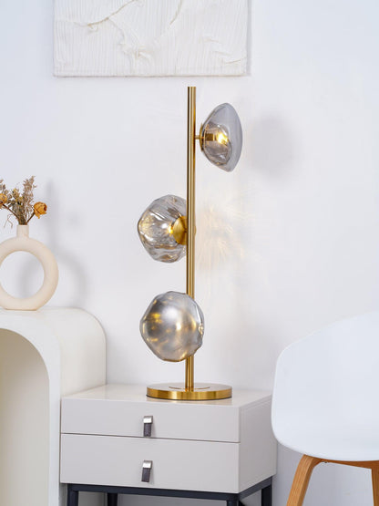 Flowing Shade Gold Black Table Lamp