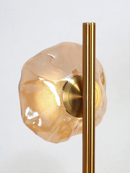Flowing Shade Gold Black Table Lamp