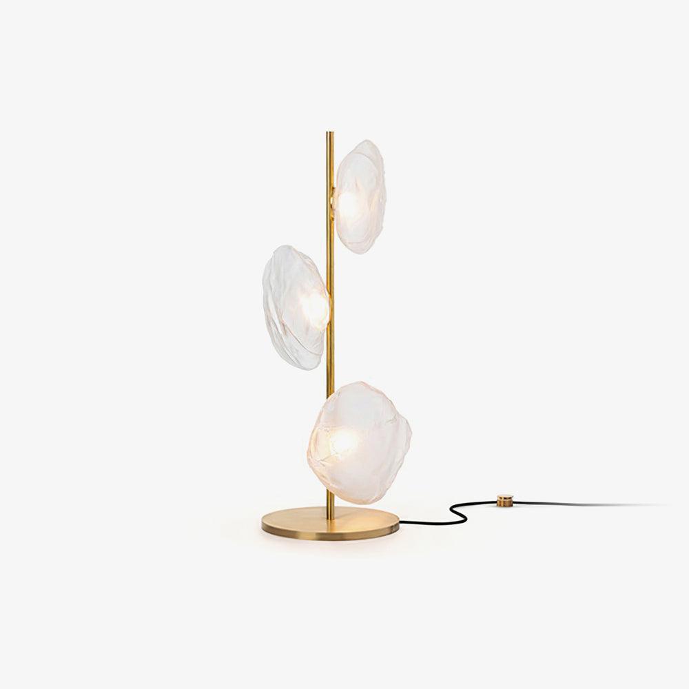 Flowing Shade Gold Black Table Lamp