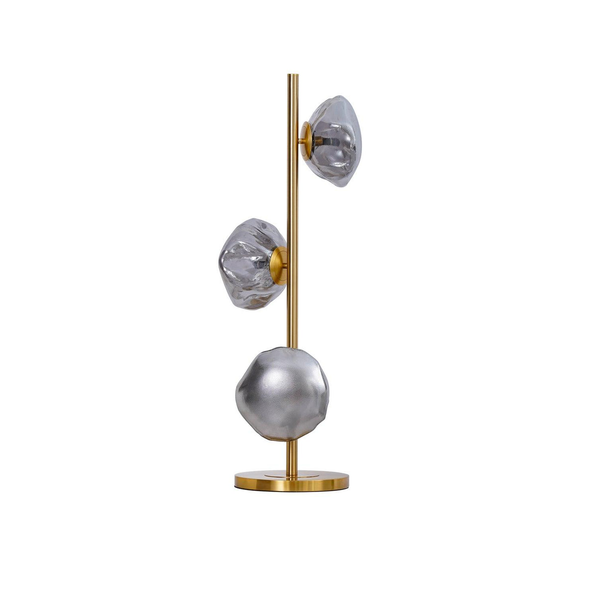 Flowing Shade Gold Black Table Lamp