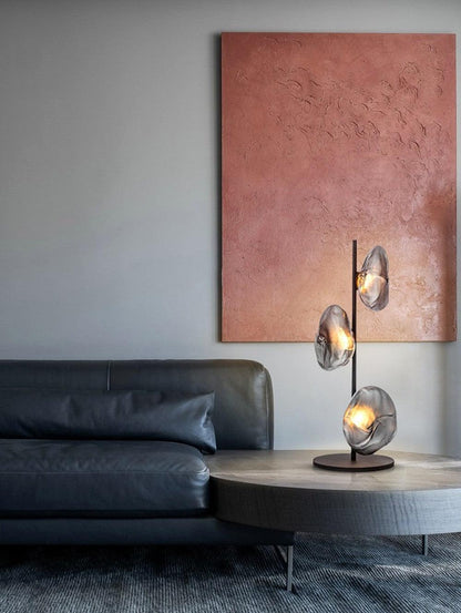 Flowing Shade Gold Black Table Lamp