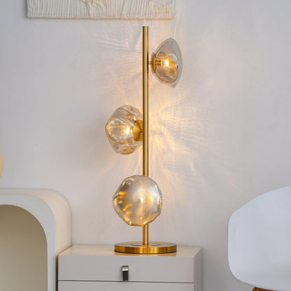Flowing Shade Gold Black Table Lamp