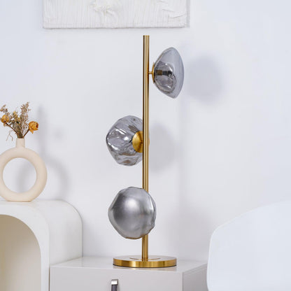Flowing Shade Gold Black Table Lamp