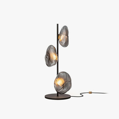 Flowing Shade Gold Black Table Lamp