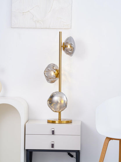 Flowing Shade Gold Black Table Lamp