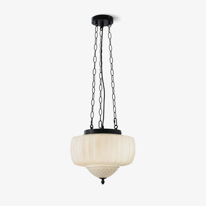 Flutera Black White Glass Pendant