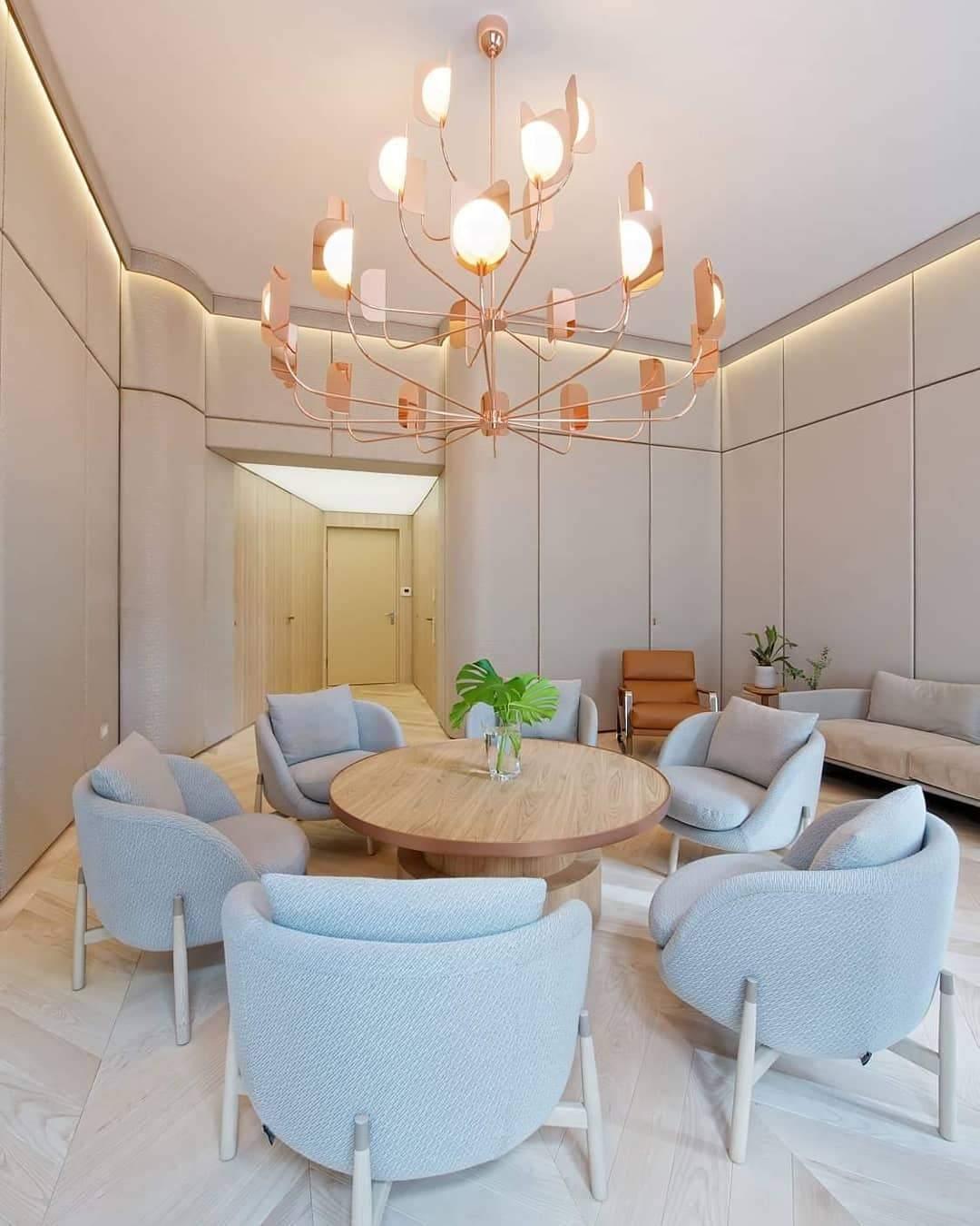 Foliaire Copper Rose Gold Chandelier