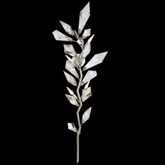 Forest Branch Silver Gold Crystal Wall Sconce