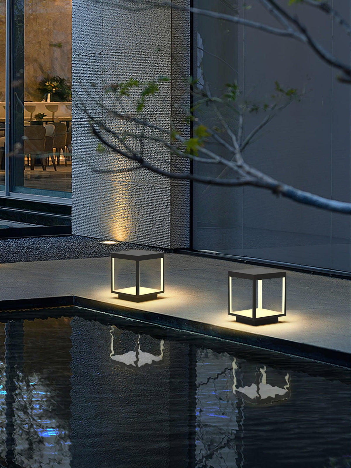 Square Frame Post Outdoor Light Table lamp