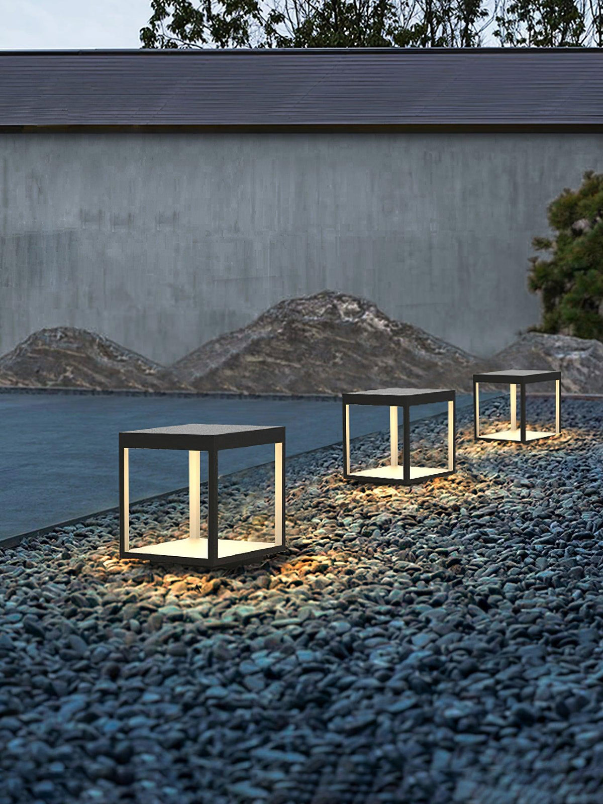 Square Frame Post Outdoor Light Table lamp
