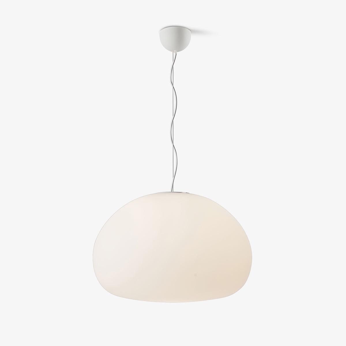 Frosted Droplet White Glass Pendant