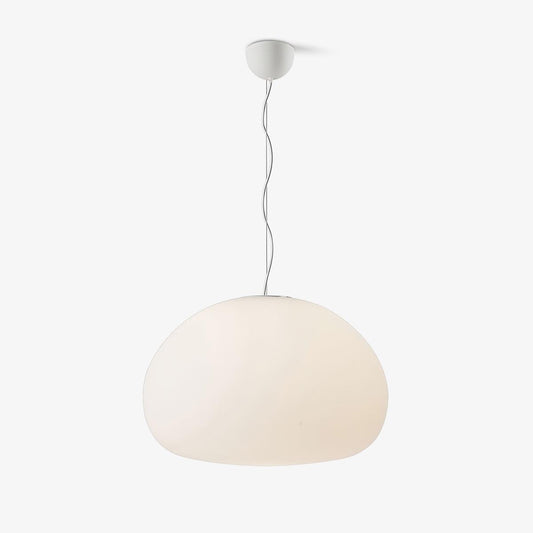 Frosted Droplet White Glass Pendant