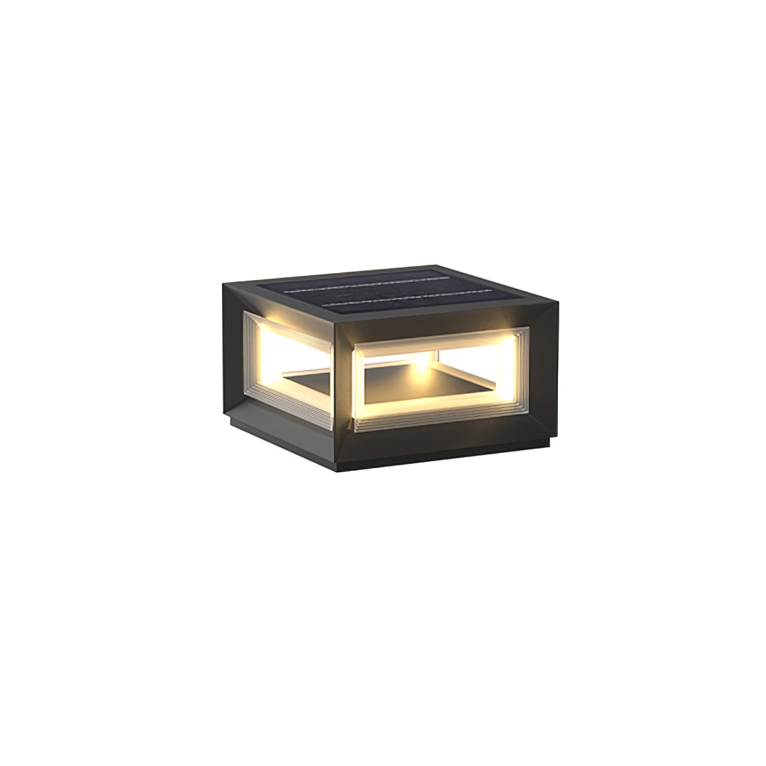 Frosted Plinth Black White Outdoor Post Light